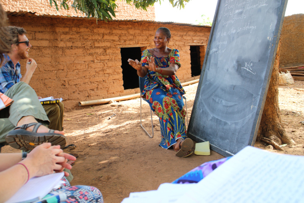 A class learning Bambara