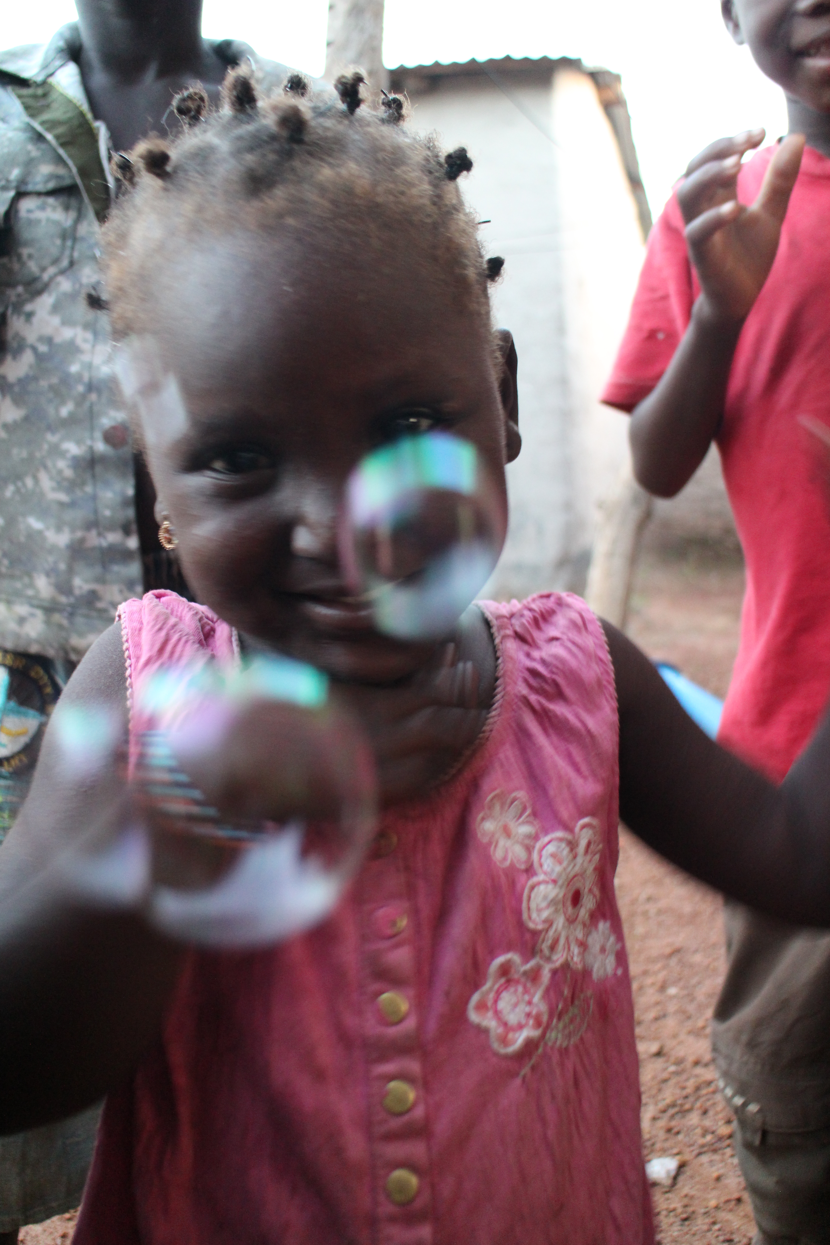 Child with bubbles